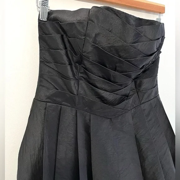 Aqua Strapless Black Bubble Dress with Pockets Size Large - Picture 6 of 12